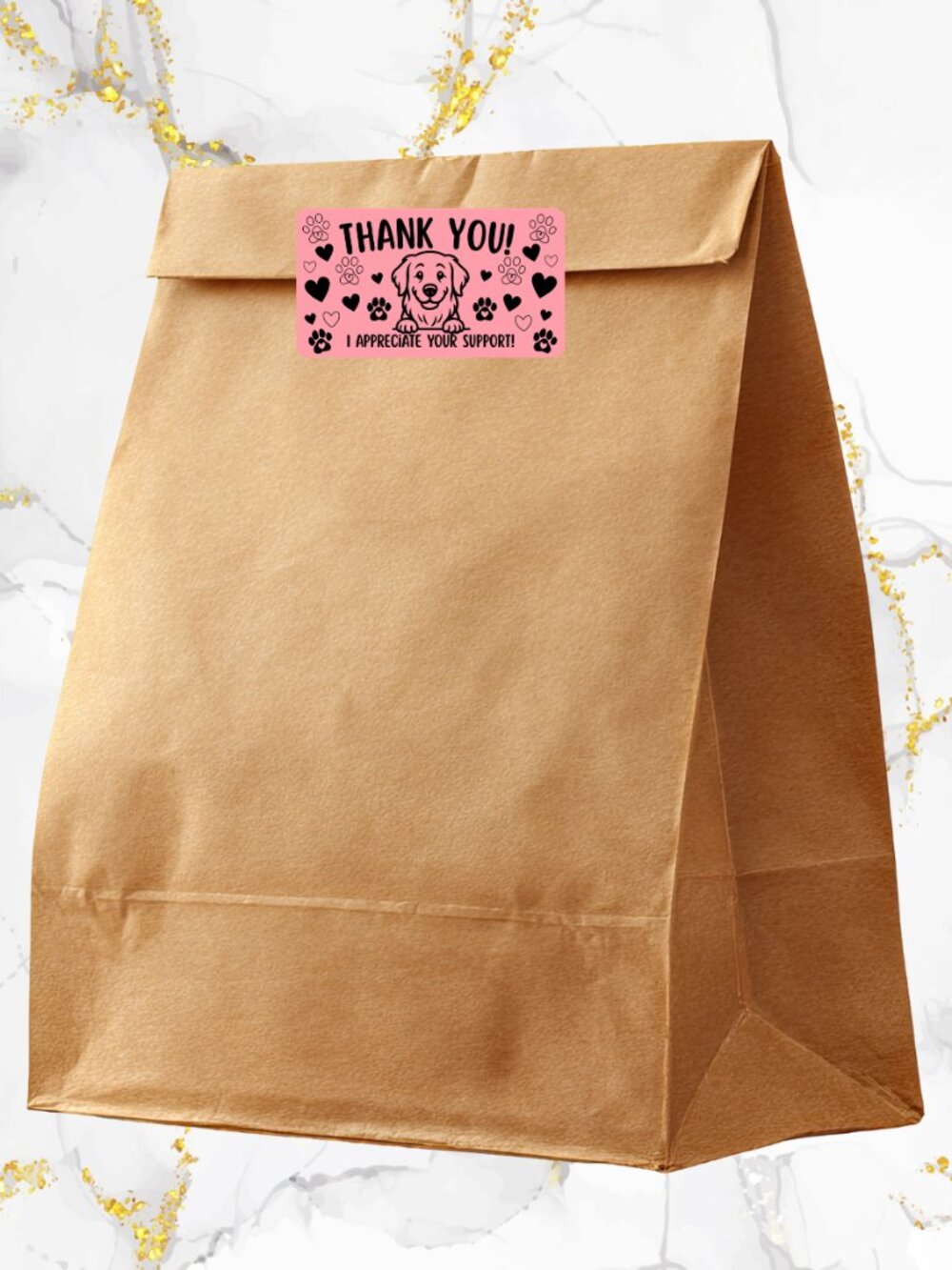100 Cute Dog Thank You Stickers for Packaging | Small Business Labels - Picture 10 of 12